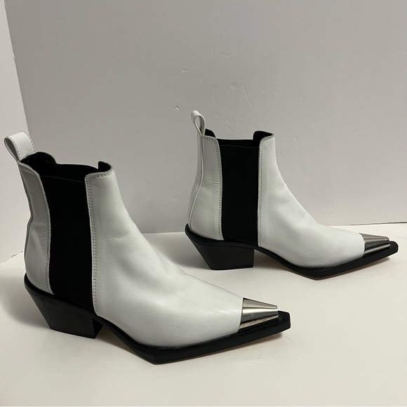 Helmut Lang White and Black Ankle Boots - Picture 2 of 14